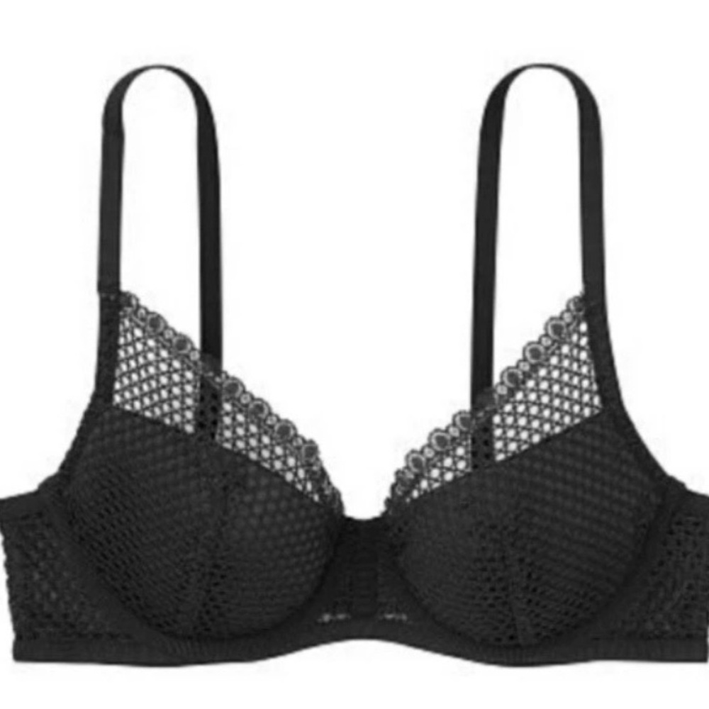 Victoria's Secret Black Plunge Bra Size 34DD new with tags